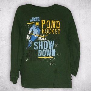 Boys Long Sleeve T-shirt w/Hockey Design